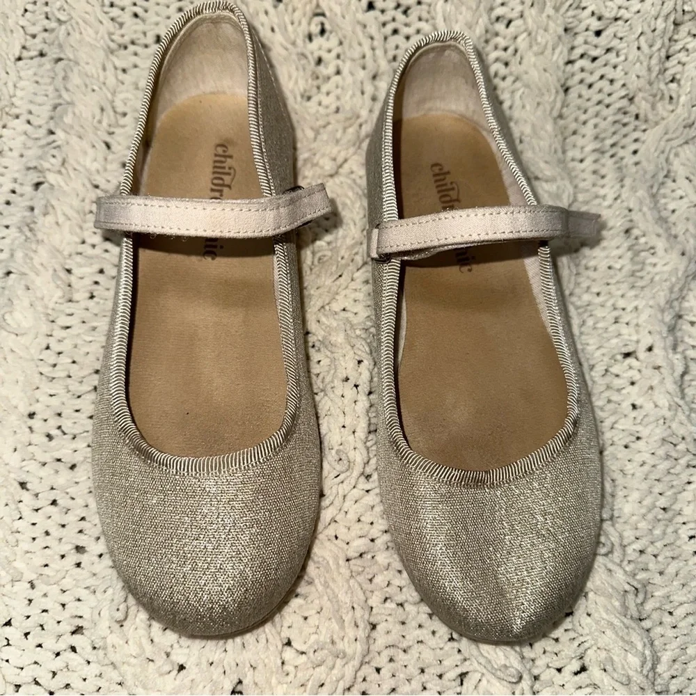 Childrenchic Cassie Mary Jane Sparkly Gold Dress Shoes EU 31/US 13.5
